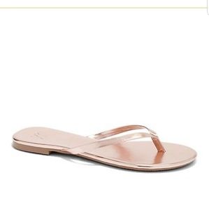 2 for $20 Faux Leather Flip Flop Sandle -Rose Gold
